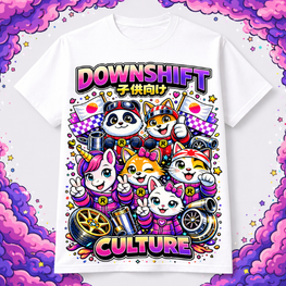 Downshift Culture Crew Kids JDM Tee – White