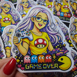 Game Over Anime Sticker – JDM Car Culture Stickerbomb Decal | Downshift Culture