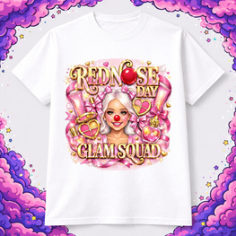 Kids P.Louise Inspired Makeup Red Nose Tshirt – White