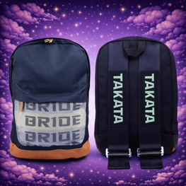 JDM Bride Takata Pack Bag – Racing Harness Backpack - Black