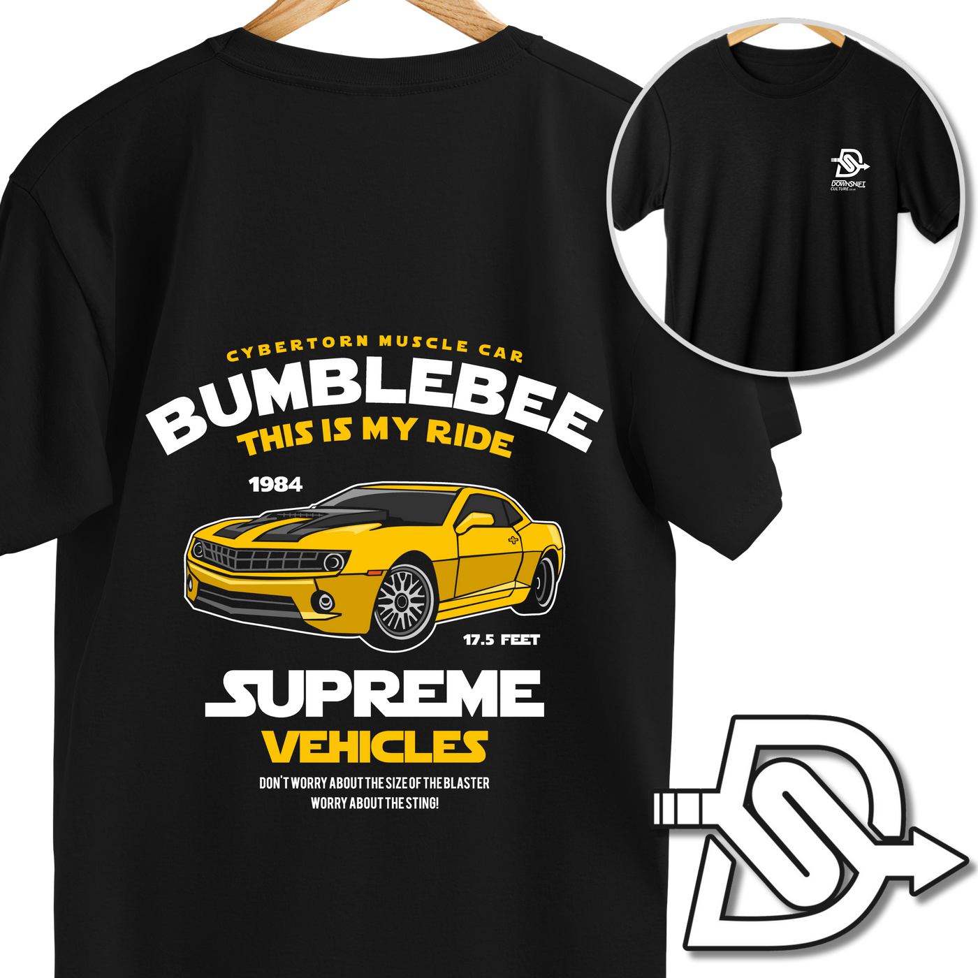 Downshift Culture Bumblebee from Transformers Car T-Shirt – Drive Like an Autobot! 🚗⚡🧑‍🔧