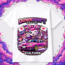 Downshift Culture “Boost Bunny” Kids JDM Tee – Turbo Hatch Shirt
