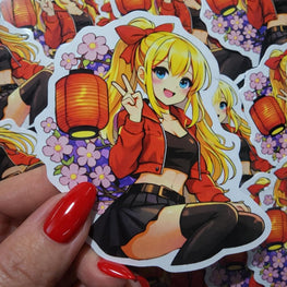 Lantern Nights Anime Girl Sticker – JDM Car Culture Stickerbomb Decal | Downshift Culture