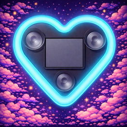 Solar Powered Heart Car Light – LED Window Light (4 Colours)