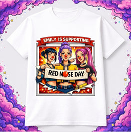 Kids Demon Hunter KPOP Red Nose Tshirt – White