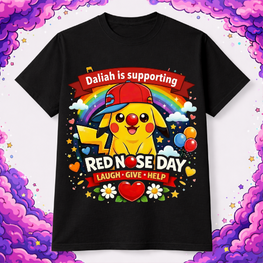 Pokemon Red Nose Tshirt – Black